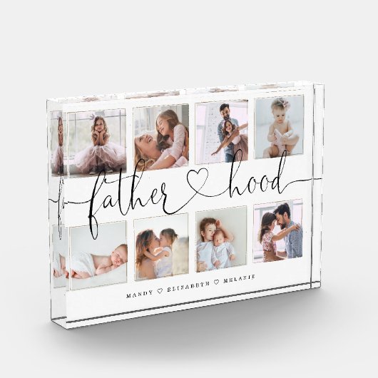 Fatherhood Script | Gift for vaders Photo Collage Fotoblokken (Links)