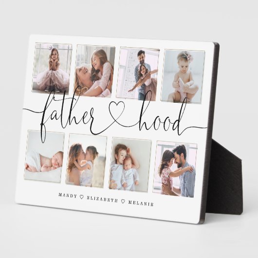 Fatherhood Script | Gift for vaders Photo Collage Fotoplaat (Zijkant)