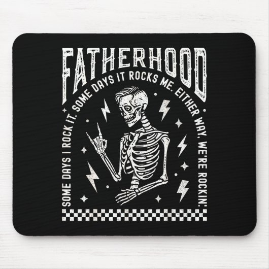 Fatherhood Some Days I Rock It Skeleton Dad Tour F Muismat (Voorkant)