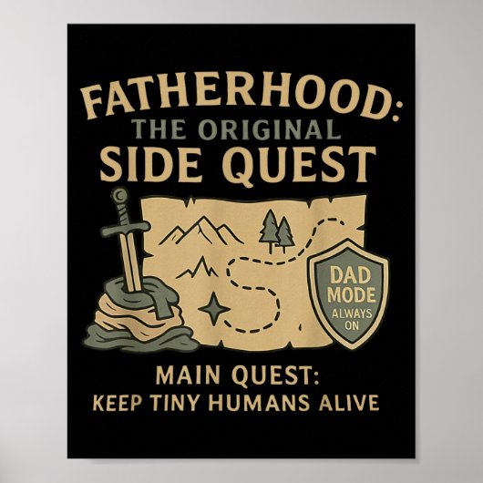 Fatherhood The Original Side Quest Dad Mode  Poster (Voorkant)