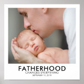 Fatherhood Vaderdag Foto Poster Sign (Voorkant)