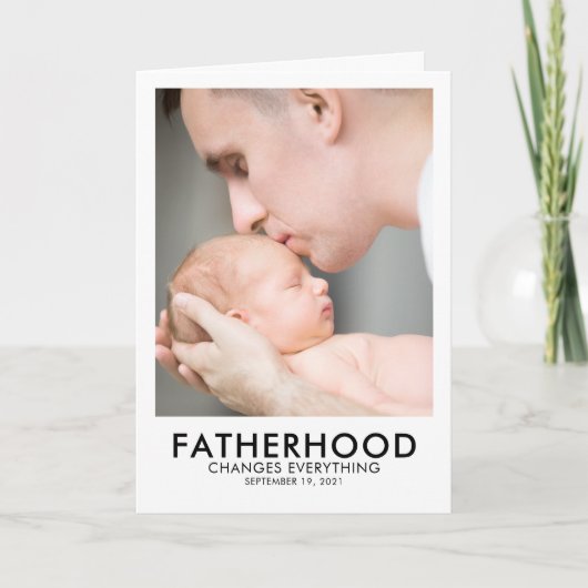 Fatherhood Vaderdag Photo Card Kaart (Voorkant)