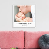 Fatherhood Vaderdag Stretted Canvas Print (Insitu (Woonkamer))