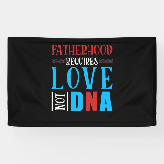Fatherhood Vaderdag voor Stepdad Stepfather Spandoek (Horizontaal)