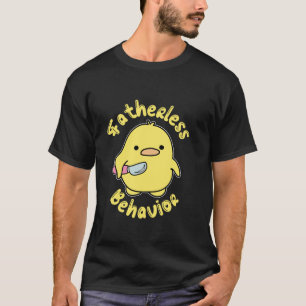 Fatherless Behaviour Knife Duck Schattige Design T T-shirt