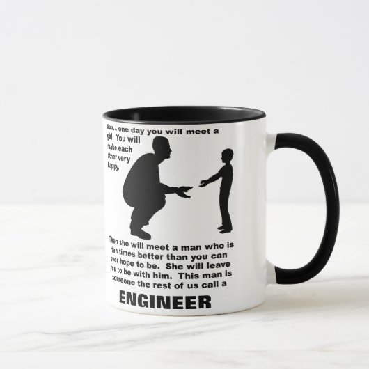 Fatherly Advice Engineer Funny Mug Mok (Rechts)
