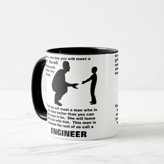 Fatherly Advice Engineer Funny Mug Mok (Voorkant links)