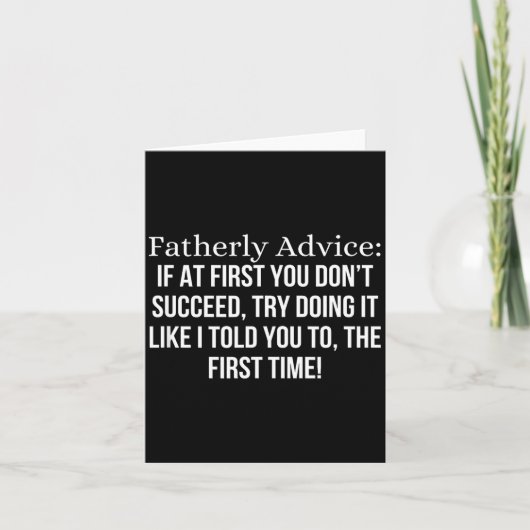 Fatherly Advice_ If At First, You Don't Succeed, F Kaart (Voorkant)