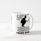 Fatherly Advice Police Law Enforcement Funny Mug Koffiemok (Voorkant rechts)
