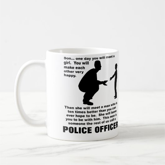 Fatherly Advice Police Law Enforcement Funny Mug Koffiemok (Links)