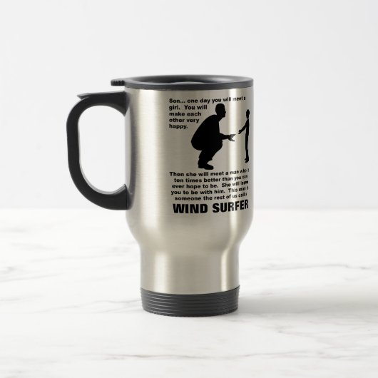 Fatherly Advice Wind Surfer Funny Mug Reisbeker (Links)