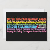 Fathers Birthday Funny Quotes wil van Dochter Kaart (Voorkant)