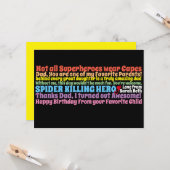 Fathers Birthday Funny Quotes wil van Dochter Kaart (Voorkant / Achterkant in situ)