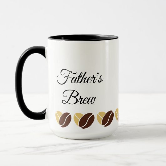 Father's Brew Mok-Dad's Coffee Mok-bewerkbaar Mok (Links)