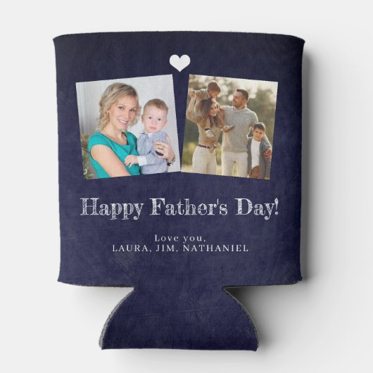 Fathers Dag beste vader ooit 5 foto-collage Blikjeskoeler (Achterkant)