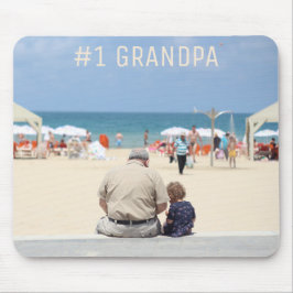 Father's Day #1 Grandpa Custom Foto Muismat