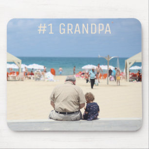 Father's Day #1 Grandpa Custom Foto Muismat