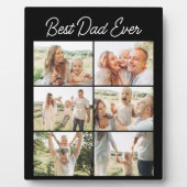 Father's Day 6 Photo Collage Best Dad Ever  Fotoplaat (Voorkant)