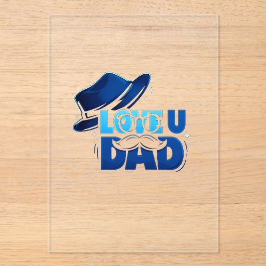 father's day acryl uitnodigingen (Voorkant)