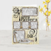 Fathers Day - ADD YOUR PHOTO - Captains Wheel Kaart (Gele Bloem)