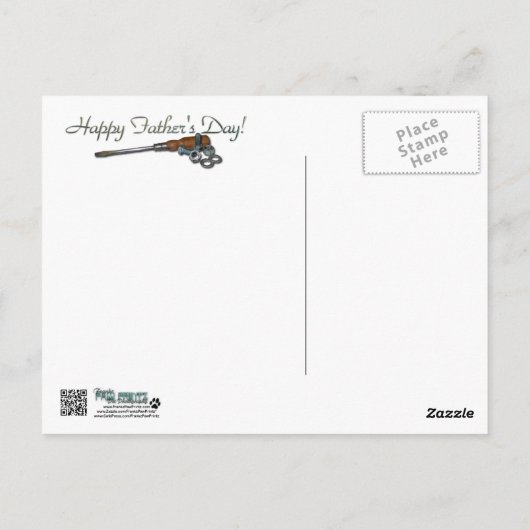 Father's Day ADD YOUR PHOTO Tools Briefkaart (Achterkant)