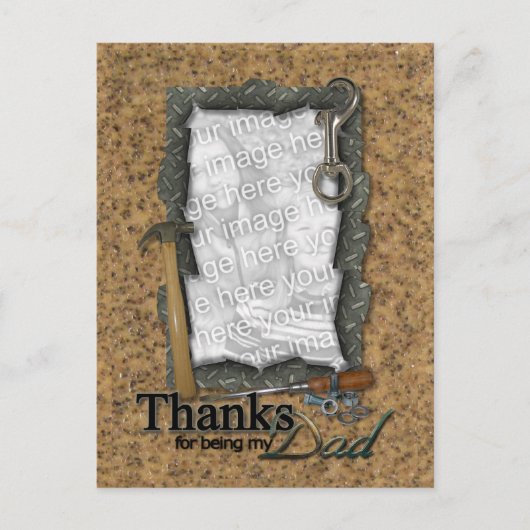 Father's Day ADD YOUR PHOTO Tools Briefkaart (Voorkant)
