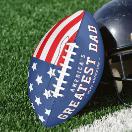 Father's Day American Flag Patriotic Red & Blue American Football