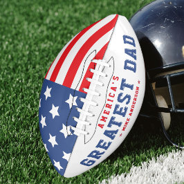 Father's Day American Flag Patriotic Red & Blue American Football