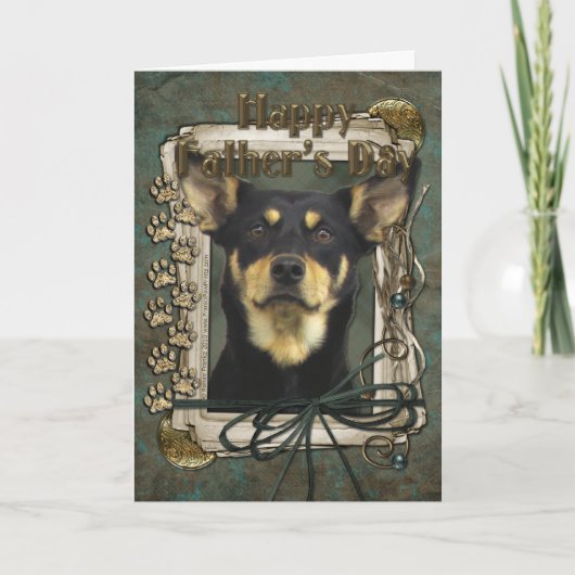 Fathers Day - Australian Kelpie Kaart (Voorkant)