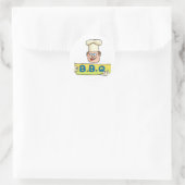 Fathers Day BBQ-cadeautjes Ronde Sticker (Tas)
