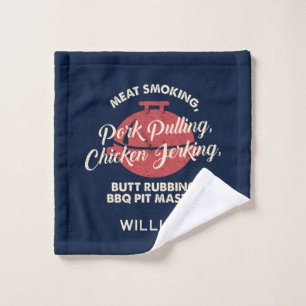 Fathers Day BBQ Pit Master Pa Custom Washandje