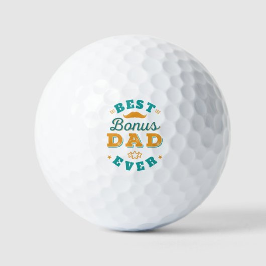 Fathers Day Best Bonus Golfing Birthday Pap ooit Golfballen (Voorkant)