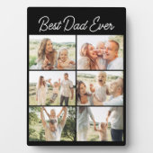 Father's Day Best Dad Ever Custom 6 Photo Collage Fotoplaat (voorkant)