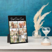 Father's Day Best Dad Ever Custom 6 Photo Collage Fotoplaat (Zijkant)