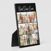 Father's Day Best Dad Ever Custom 6 Photo Collage Fotoplaat (Zijkant)