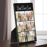 Father's Day Best Dad Ever Custom 6 Photo Collage Fotoplaat<br><div class="desc">Honor the man who means the most with this Fathers Day Best Dad Ever 6 photo collage plaque. Customize it with six cherished memories to create a one-of-a-kind gift that speaks from the heart. Whether it is family adventures, silly moments, or quiet smiles, this plaque turns them into a timeless...</div>