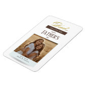 Fathers Day Best Dad Ever Photo Magneet (Linkerzijde)