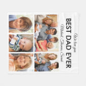 Fathers Day Best Dad ever Trendy Photo Collage Fleece Deken (Voorkant (Horizontaal))