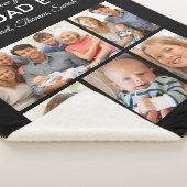 Fathers Day Best Dad ever Trendy Photo Collage Sherpa Deken (3/4)