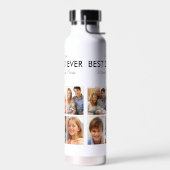 Fathers Day Best Dad ever Trendy Photo Collage Waterfles (Links)