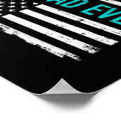 Father's Day Best Dad Ever With US American Flag Poster (Hoek)