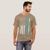 Fathers day Best dad ever with US american flag T-shirt (Voorkant volledig)