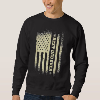 Father's Day Best Dad Ever With Us American Flag Trui