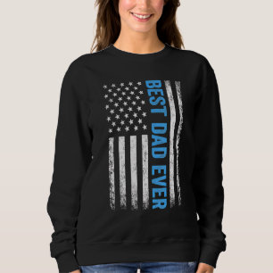 Father's Day Best Dad Ever With Us American Flag Trui