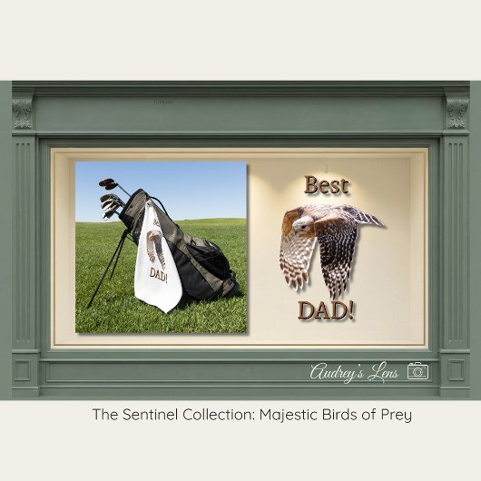 Father's Day "Best Dad" Hawk  Golfhanddoek