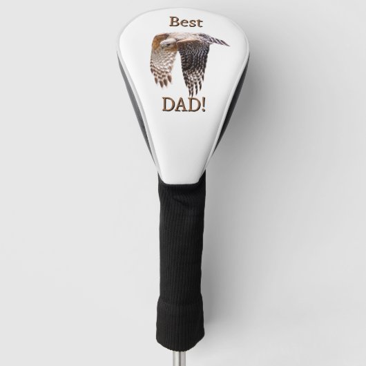 Father's Day "Best Dad" Hawk  Golfheadcover (Voorkant)