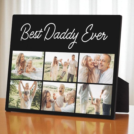 Father's Day Best Daddy Ever 6 Photo Collage Fotoplaat