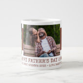 Fathers Day Best Grandpa Ever 3 Foto Rust Brown Grote Koffiekop (Voorkant)