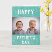 Fathers Day Best Pap Ever Kinder Foto Kaart (Gele Bloem)