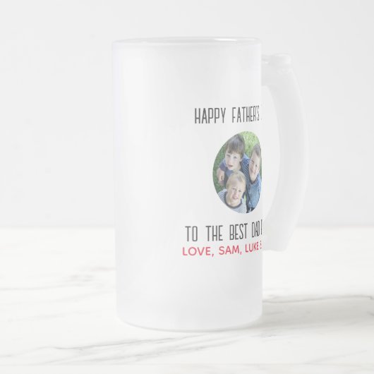 Fathers Day Best Pap Ever Kinder Foto Matglas Bierpul (Voorkant rechts)